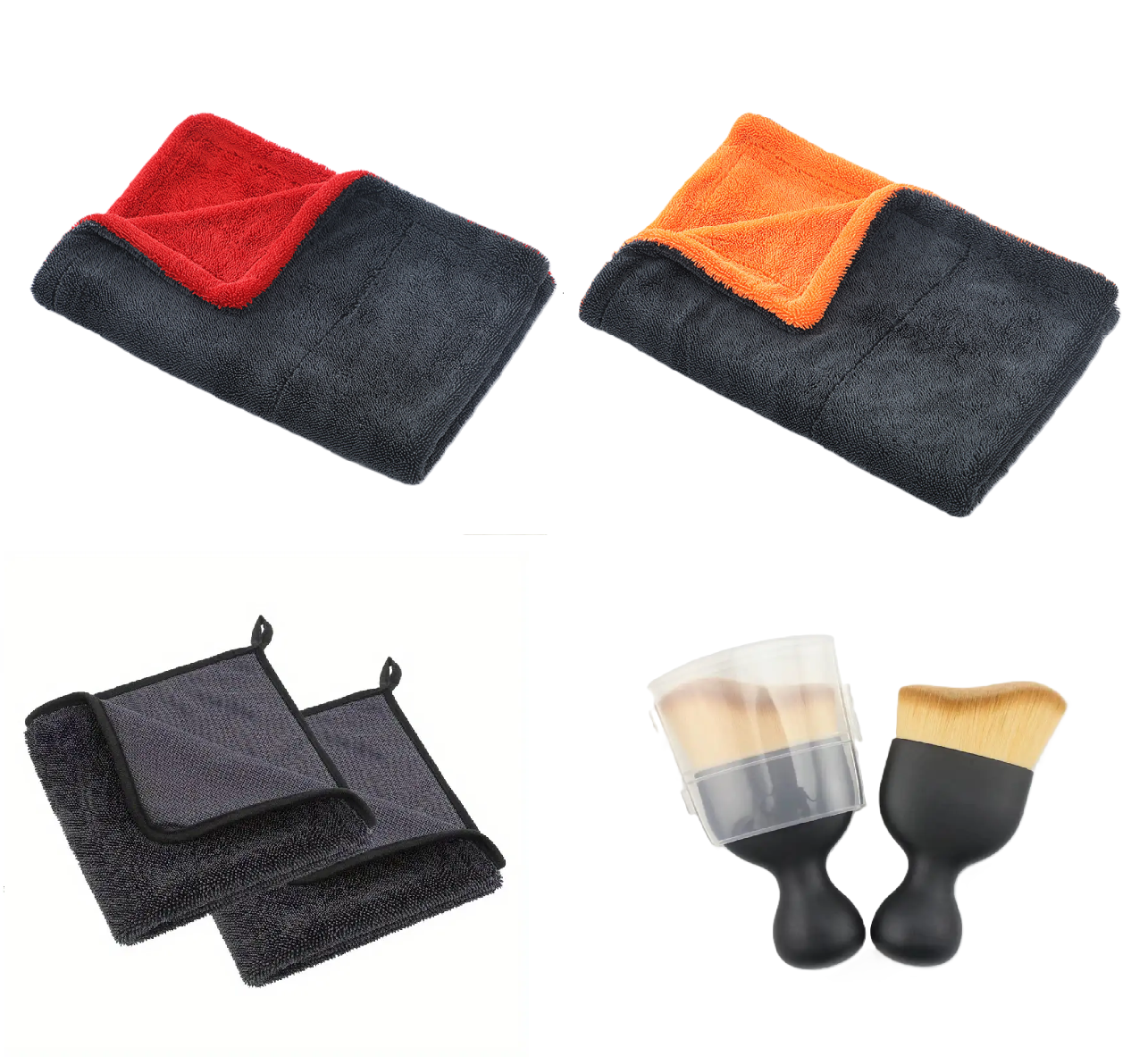 Set 4 Prosoap Microfibra Premium Twisted Loop 2 X 1200 GSM 90X60 cm 2 X 700 GSM 40X40 CM + Pensula Nanofibre