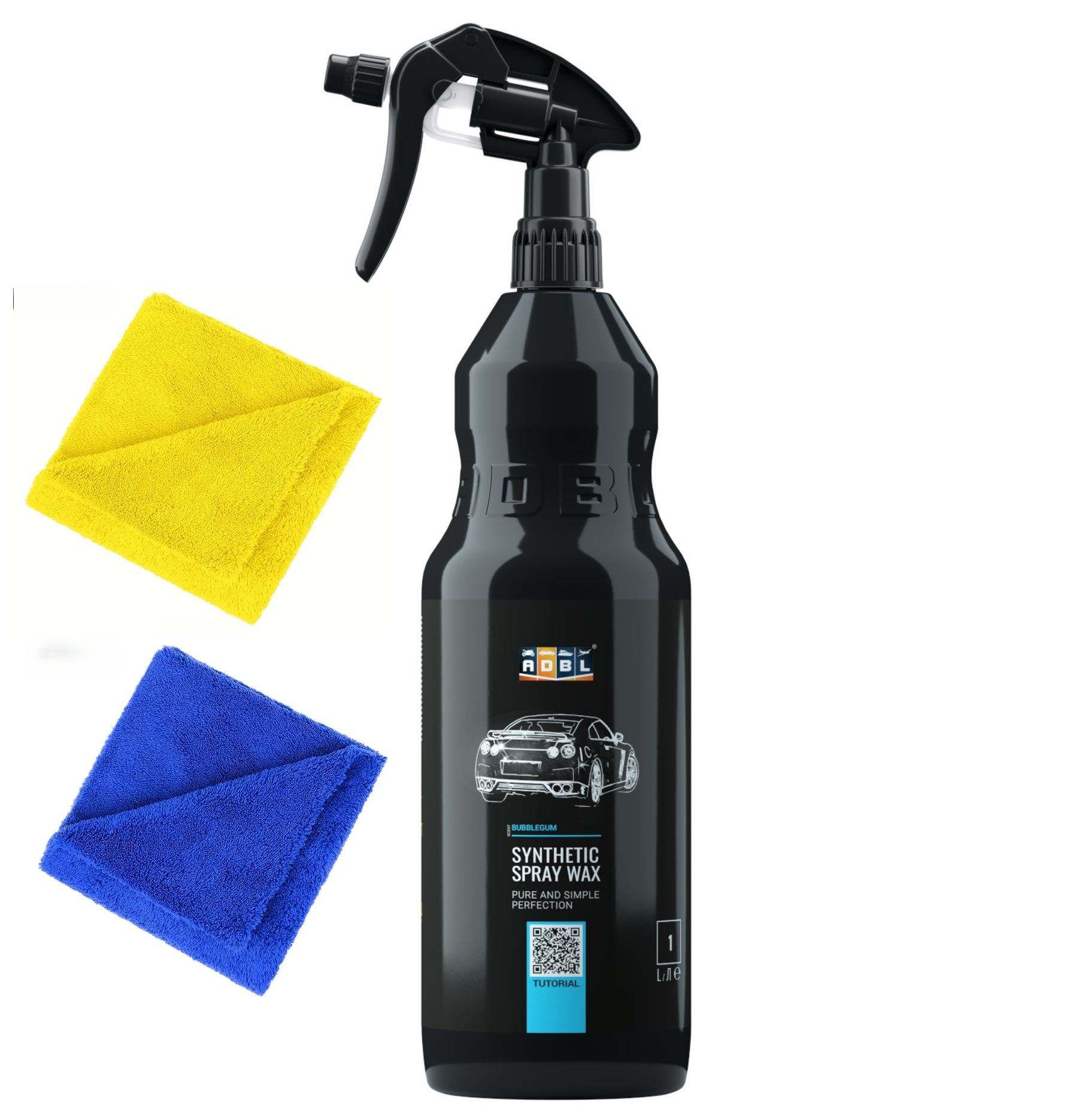 Ceara Auto Lichida Sintetica ADBL Synthetic Spray Wax 1L + Doua Lavete Microfibra 380 GSM 40X40 cm