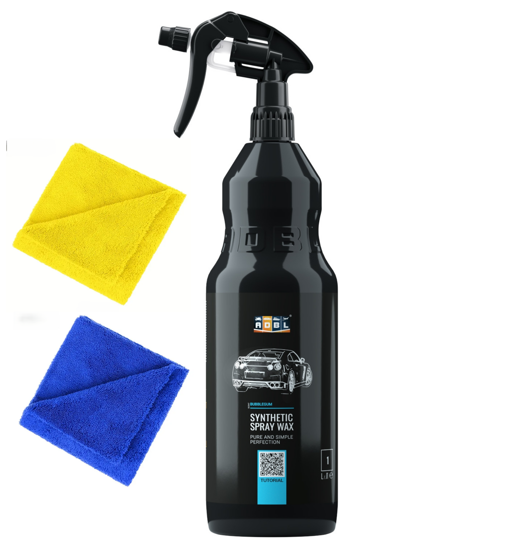 Ceara Auto Lichida Sintetica ADBL Synthetic Spray Wax 1L + Doua Lavete Microfibra 380 GSM 40X40 cm