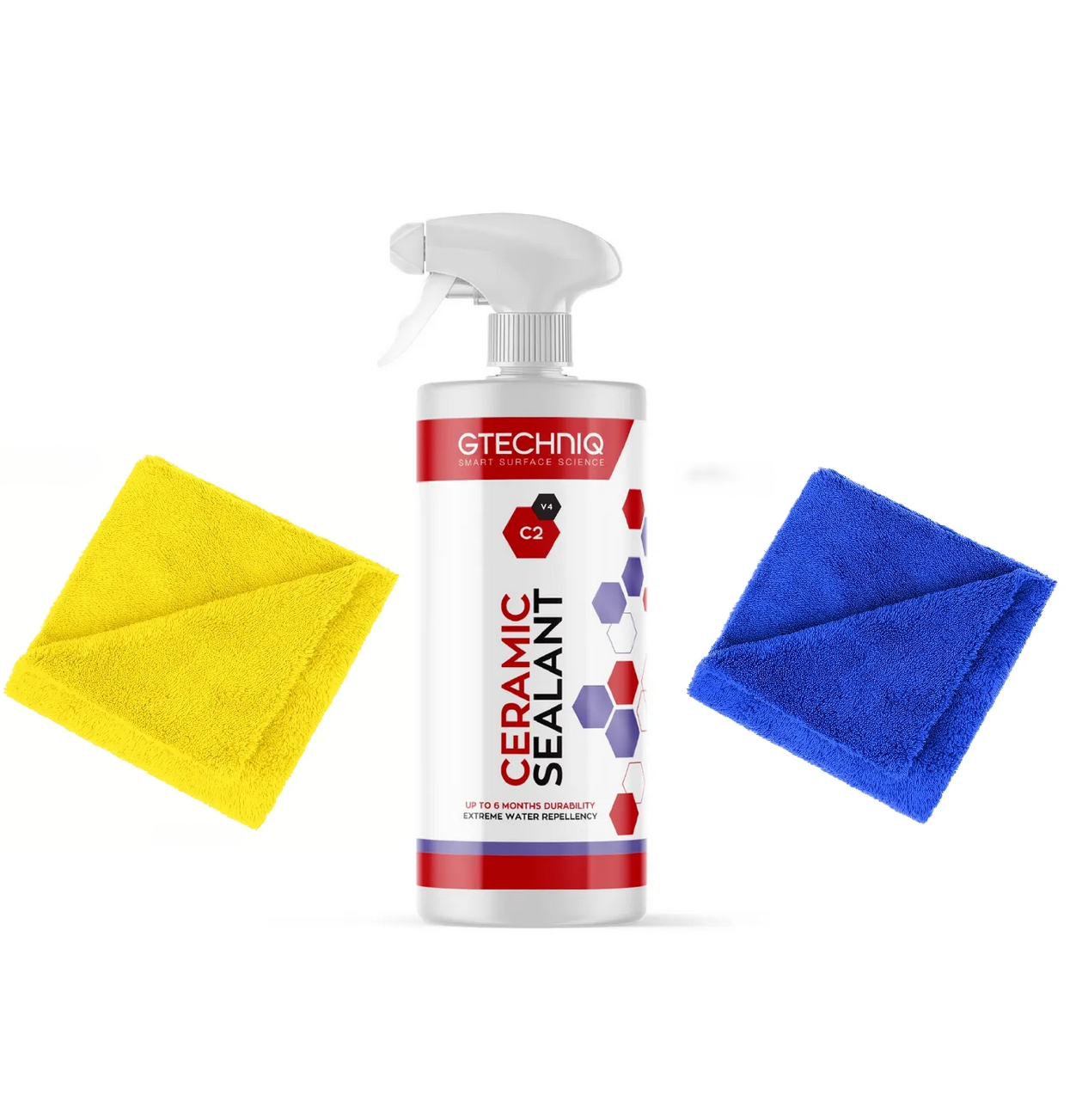 Sealant Ceramic Auto C2v4 Ceramic Sealant Gtechniq 250 ml + Doua Lavete Microfibra 380 GSM 40X40 cm