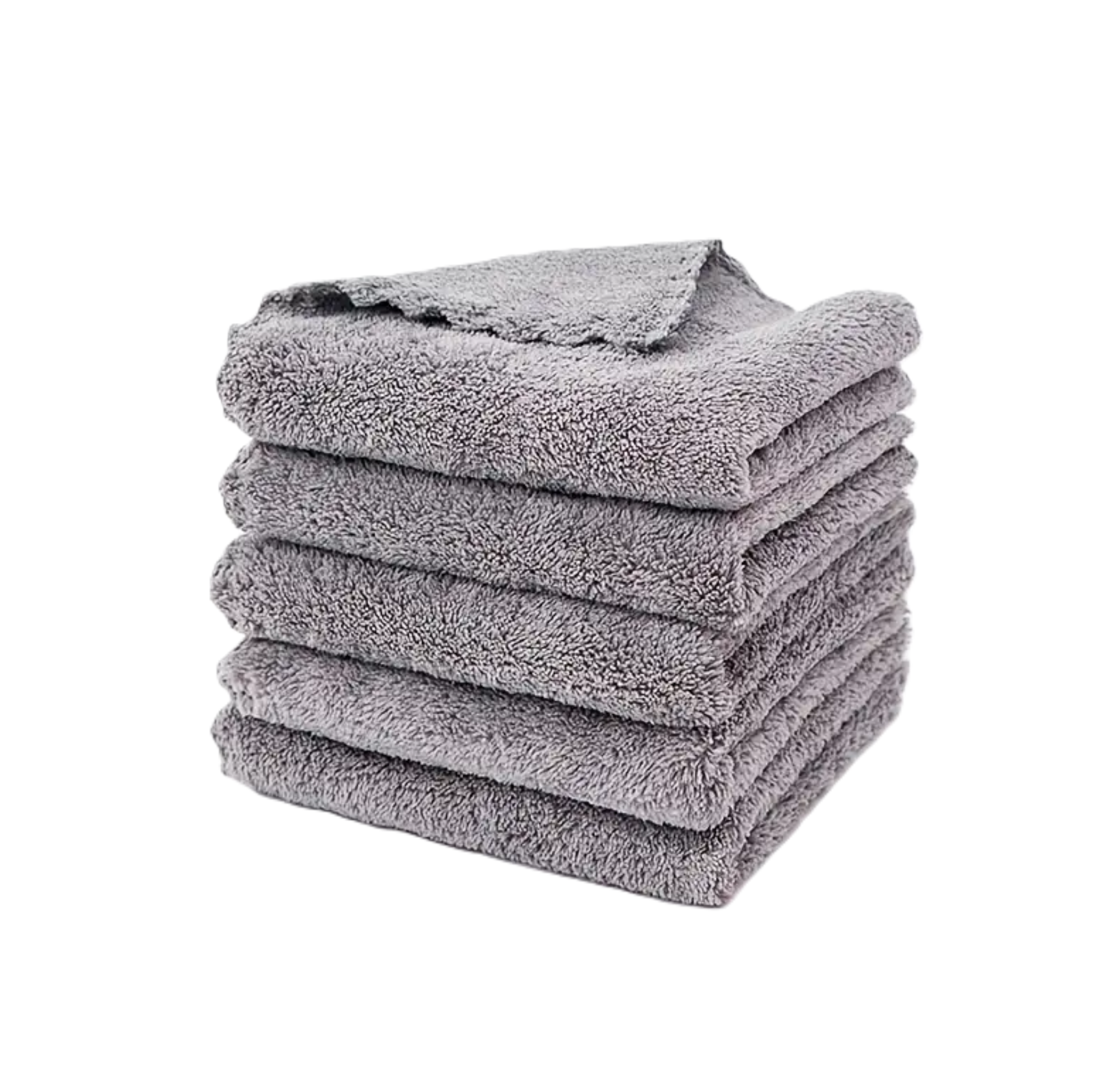 5 Lavete Gri Din Microfibra Premium, Fara Margini Cusute, 40x40 cm, 380 GSM