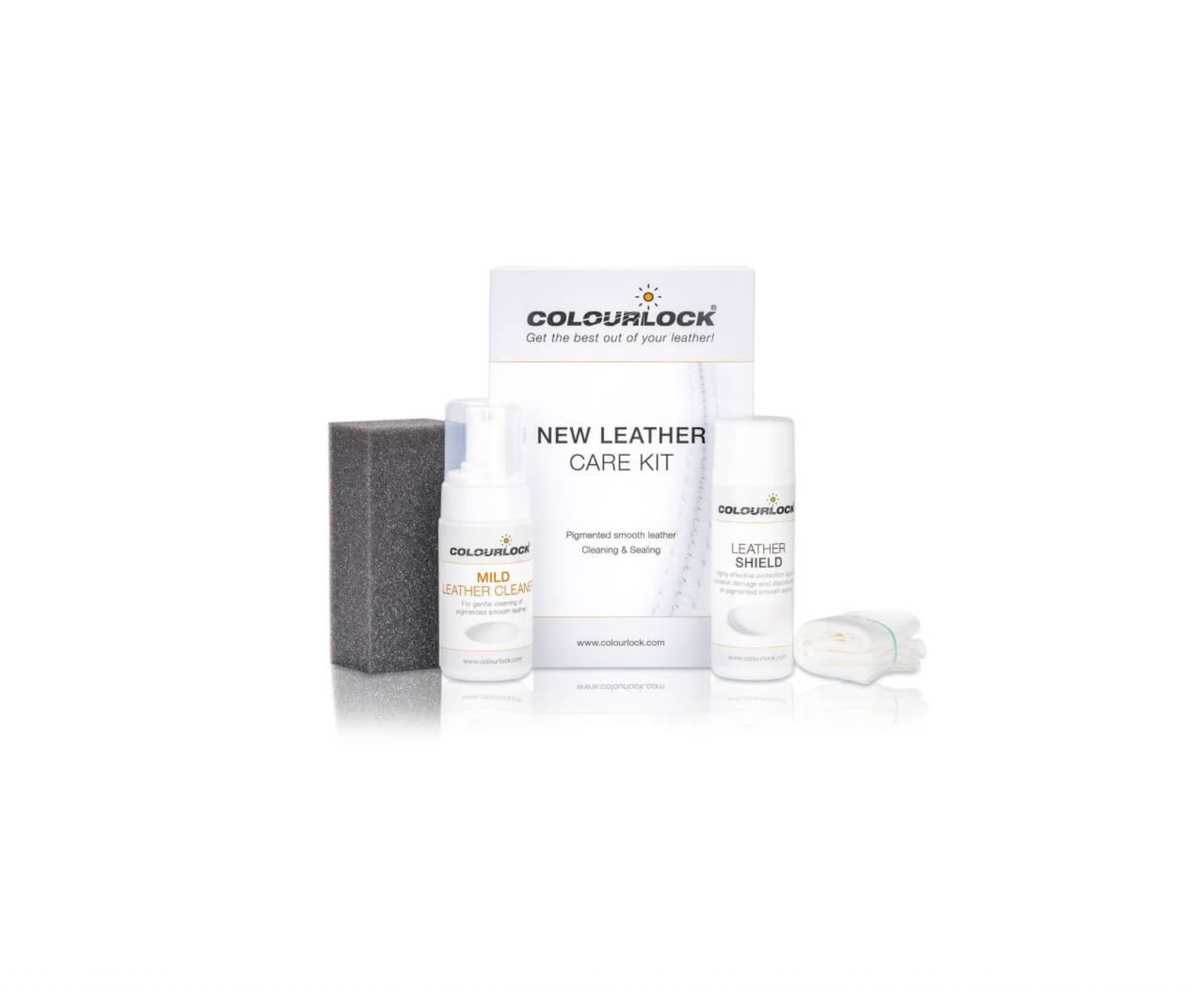 Set Curatare Si Protectie Piele Colourlock New Leather Care Kit cu Leather Shield , 125ml/150ml
