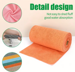 Rola Cu 50 Lavete Din Microfibra  200 GSM 30x30 cm Culoare Orange