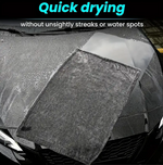 Prosop Uscare Auto Din Microfibra Premium Twisted Loop Gri, 90X60 cm, 1200 GSM + Prosp Microfibra Twisted Loop, 60x40 cm, 700 GSM, + Perie Microfibra Cu Maner Telscopic + Laveta Microfibra Fara Margini Cusute, 40x40 cm, 380 GSM + Pensula Nanofibre