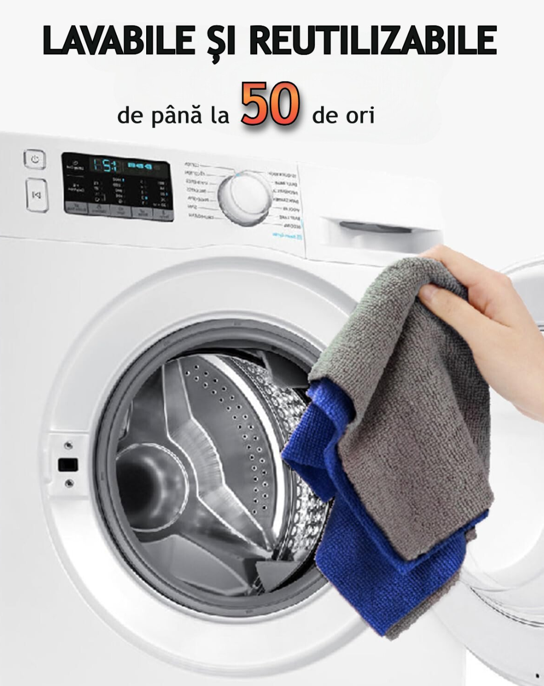 Rola Cu 50 Lavete Din Microfibra 200 GSM 30x30 cm