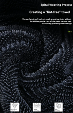 6 Lavete Profesionale Din Microfibra Premium, Fara Margini Cusute, Culoare Maro, 40x40 cm, 380 GSM + 3 Pensule Profesionale cu Peri ( Soft, Medium, Hard ) + Prosp Uscare Auto Din Microfibra Twisted Loop, 60x40 cm, 700 GSM