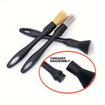 6 Lavete Profesionale Din Microfibra Premium, 3 Gri, 3 Albastre, 40x40 cm, 380 GSM + Un Set De 3 pensule Profesionale Cu Peri ( Soft, Medium, Hard )