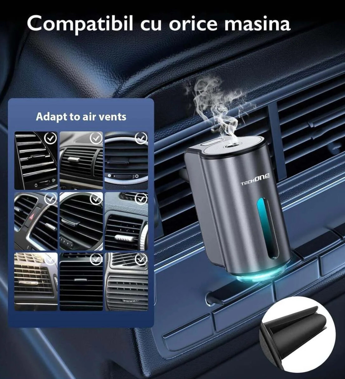 PACHET Difuzor Mini Negru + 3 Parfumuri