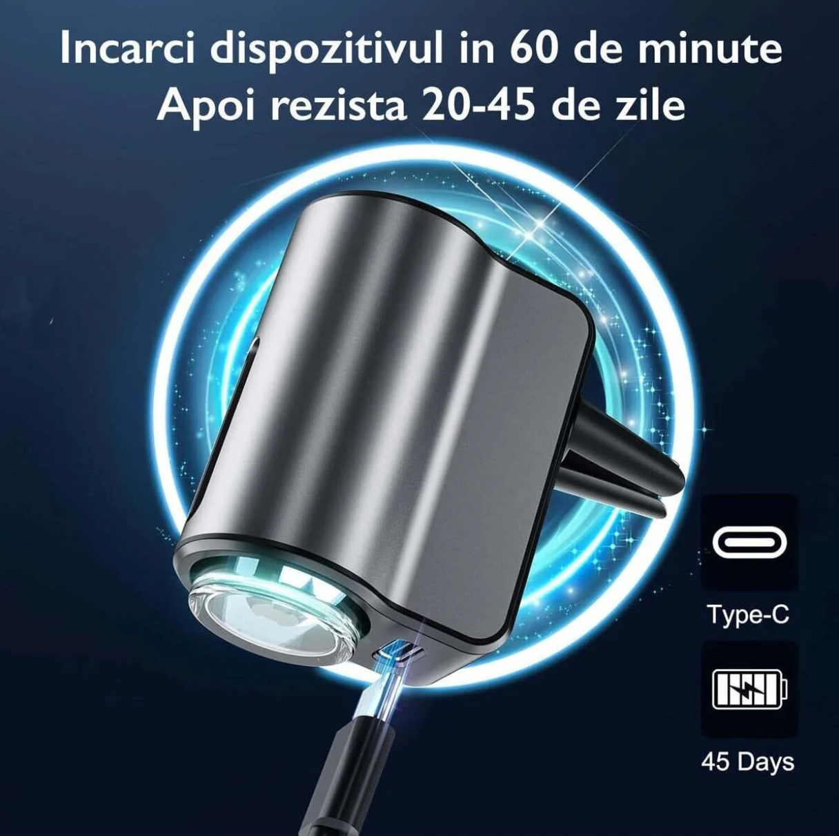 PACHET Difuzor Mini Negru + 3 Parfumuri