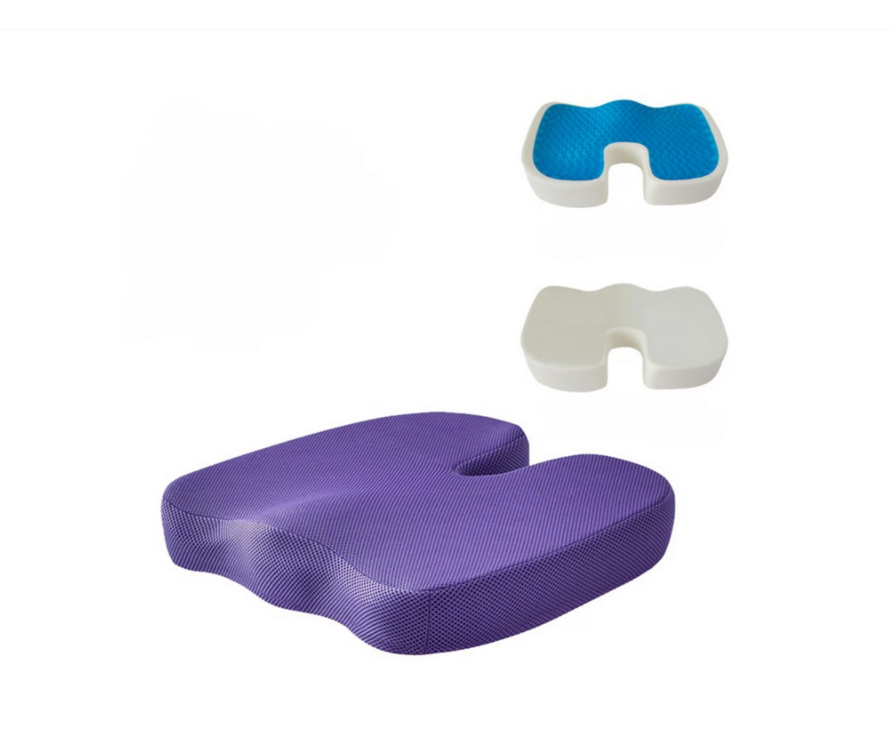 Perna Auto Ortopedica Din Spuma Cu Memorie Si Gel Racoritor Culoare Violet