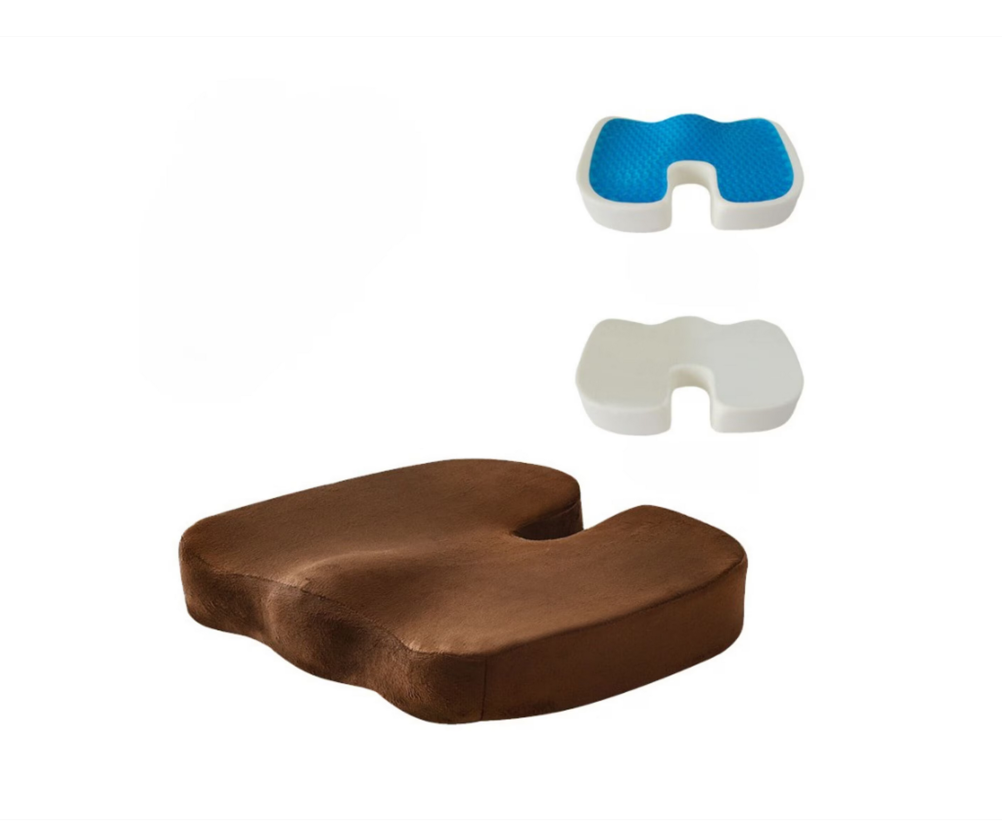 Perna Auto Ortopedica Din Spuma Cu Memorie Si Gel Racoritor Culoare Maro