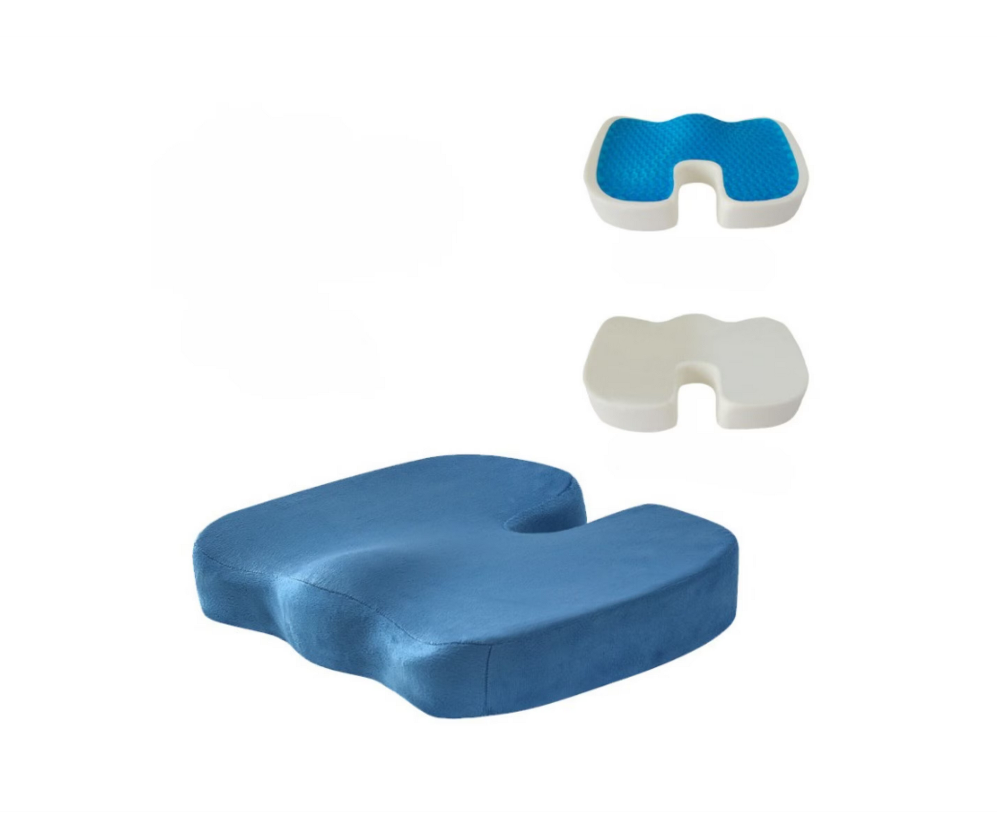 Perna Auto Ortopedica Din Spuma Cu Memorie Si Gel Racoritor Culoare Blue Sky