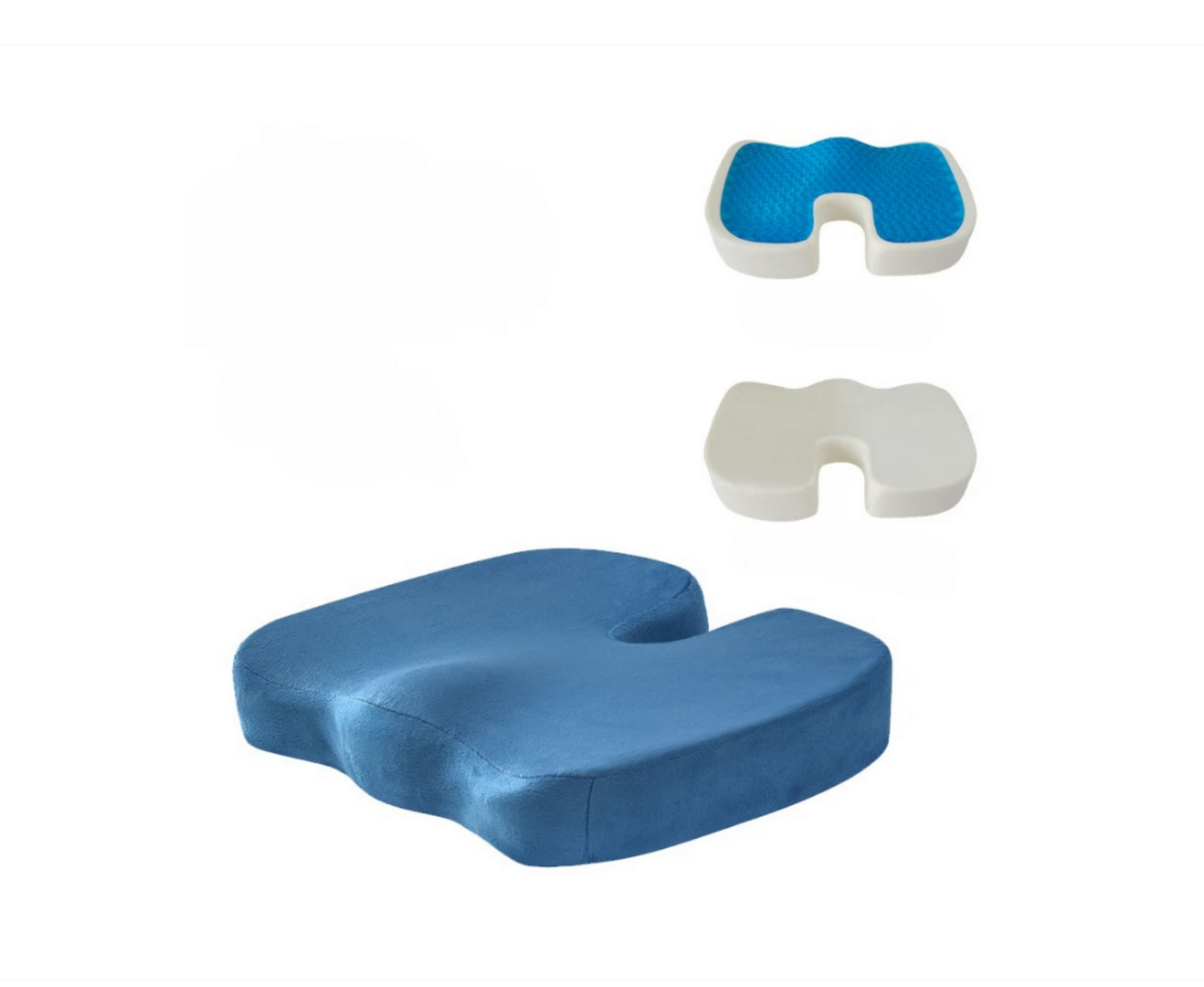 Perna Auto Ortopedica Din Spuma Cu Memorie Si Gel Racoritor Culoare Blue Sky