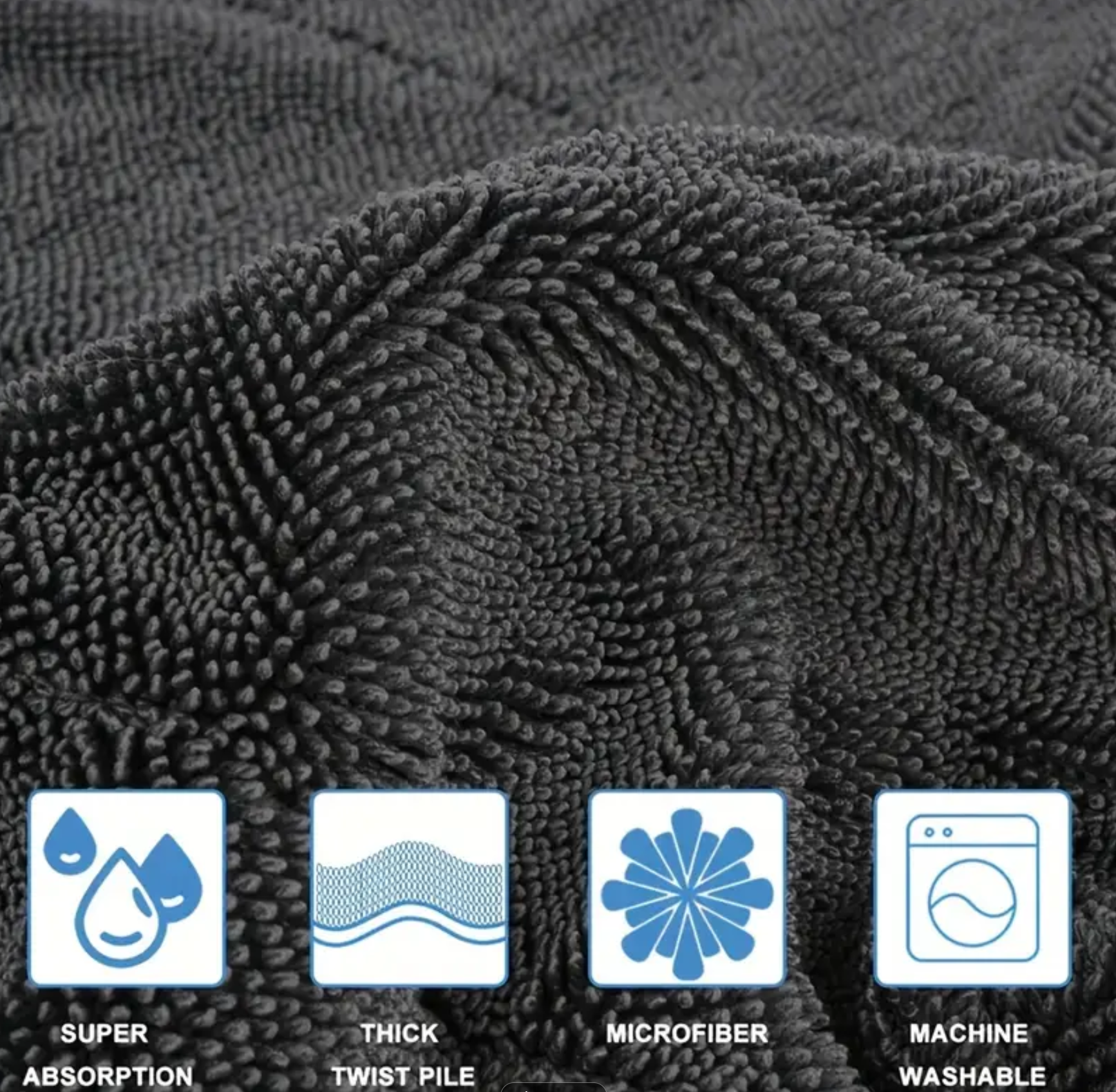 Prosop Auto Din Microfibra Premium Twisted Loop 700 GSM 60X40 cm