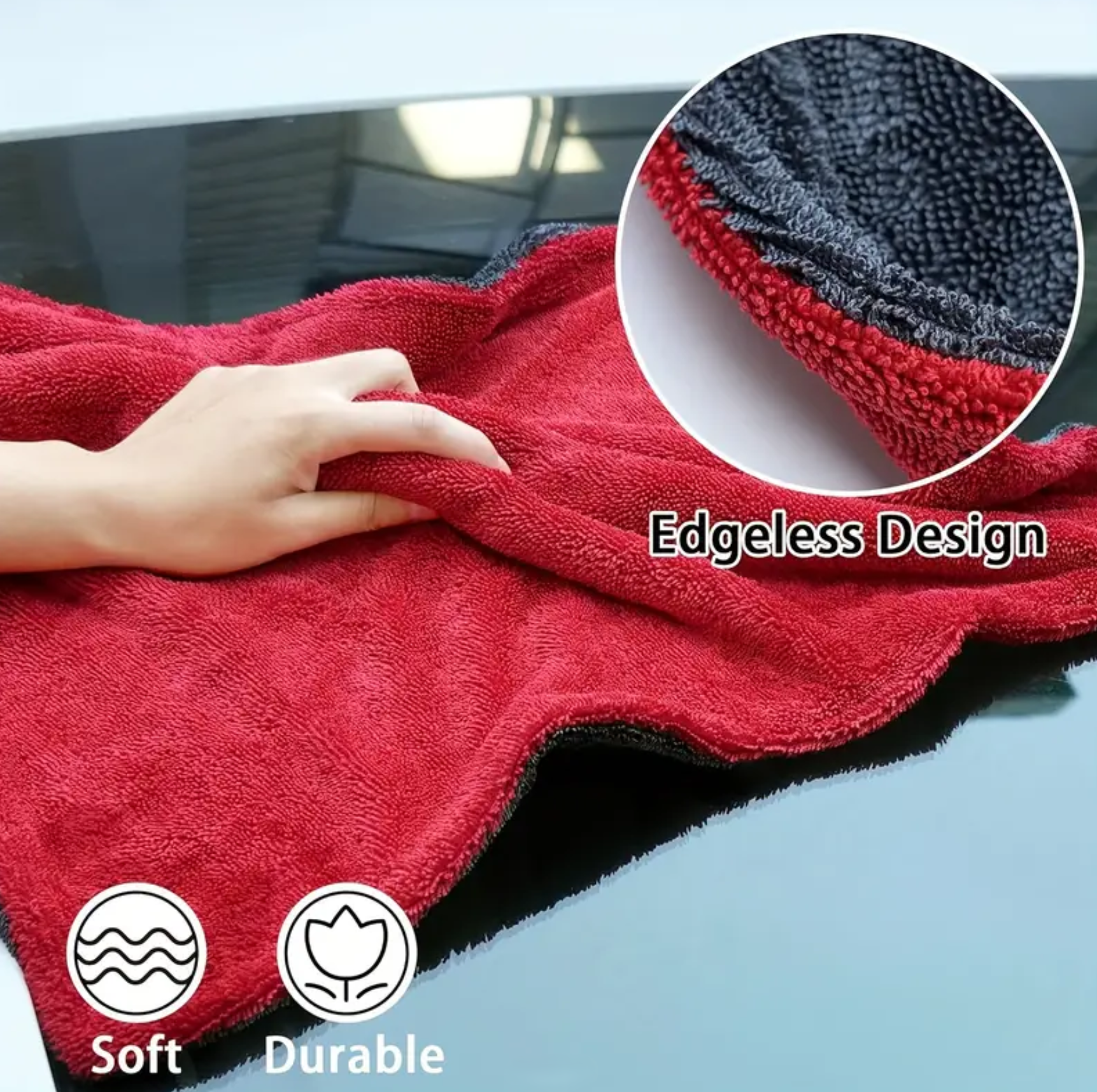 Set 4 Prosoap Microfibra Premium Twisted Loop 2 X 1200 GSM 90X60 cm 2 X 700 GSM 40X40 CM + Pensula Nanofibre