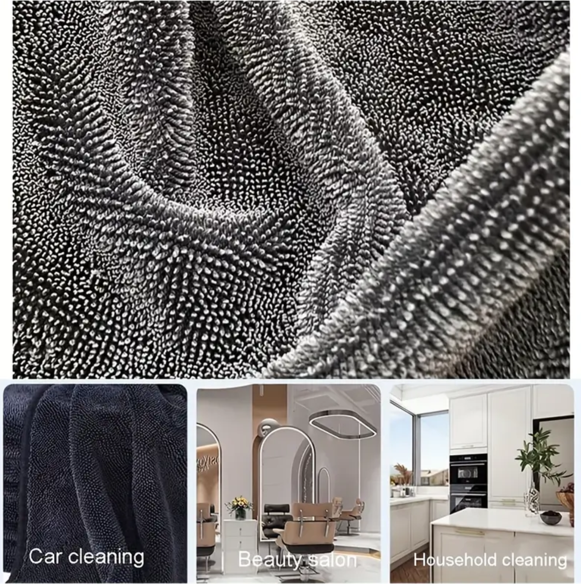 2  Prosoape Auto Din Microfibra Premium Twisted Loop 700 GSM 40X40 cm